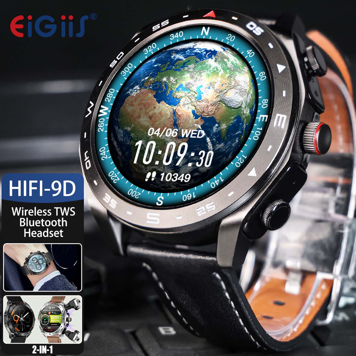 Haino Teko ST-5 Smartwatch with Earbuds
