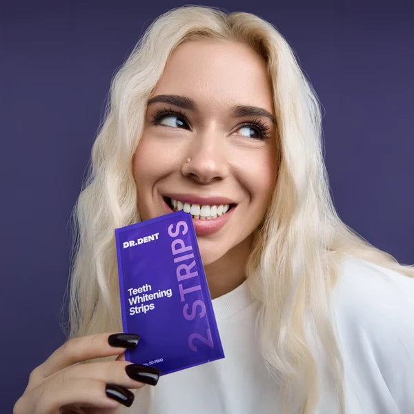 DR.DENT Whitening Strips – 42 Strips | Enamel Safe