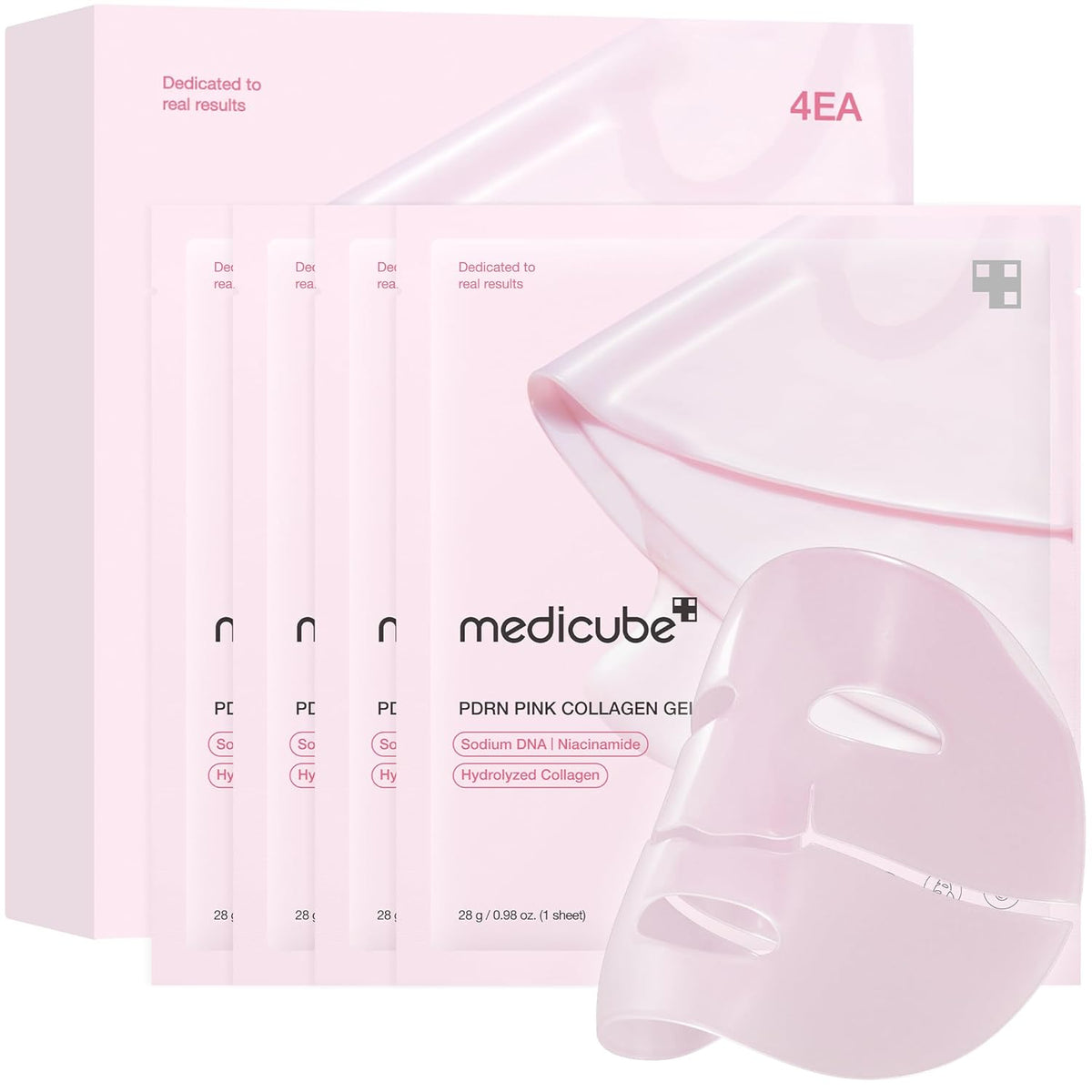 Medicube PDRN Pink Collagen Gel Mask — 4 Masks Per Pack