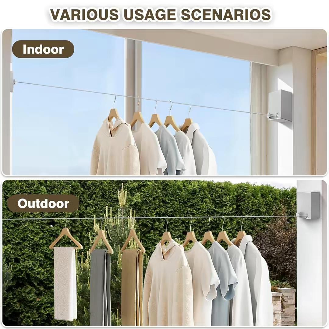 Telescopic Retractable Clothesline - Space Saving Drying Rope