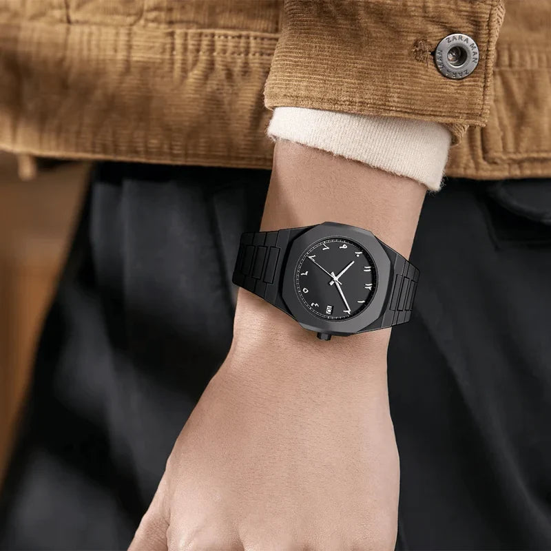 Stainless Steel Arabic Dial Watch